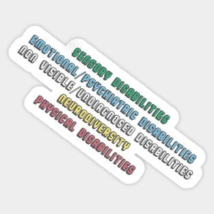 Disability pride flag meanings Sticker